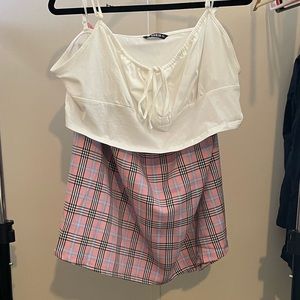 School girl skirt & crop top